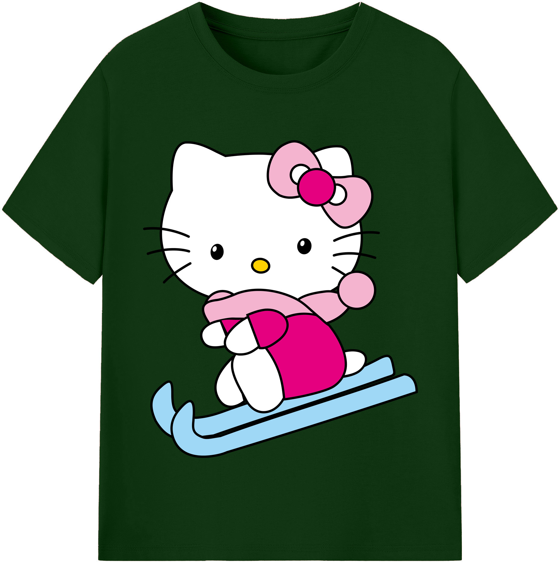 （画像用） Hello Kitty ハローキティ 綿100％半袖Tシャツ（フロントプリント）